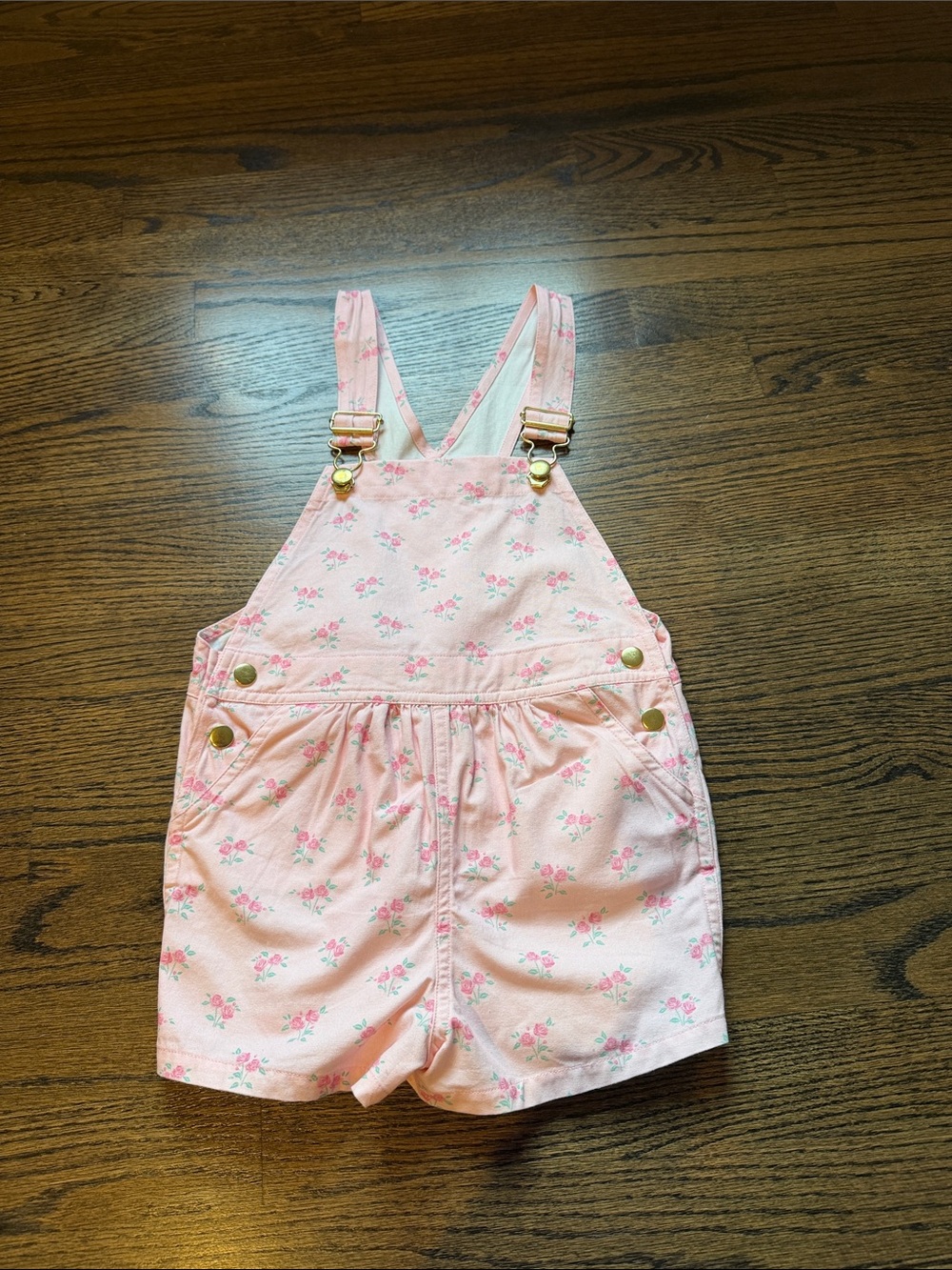 TBBC Channing Choo Choo Overalls Pink floral best buds print size 5